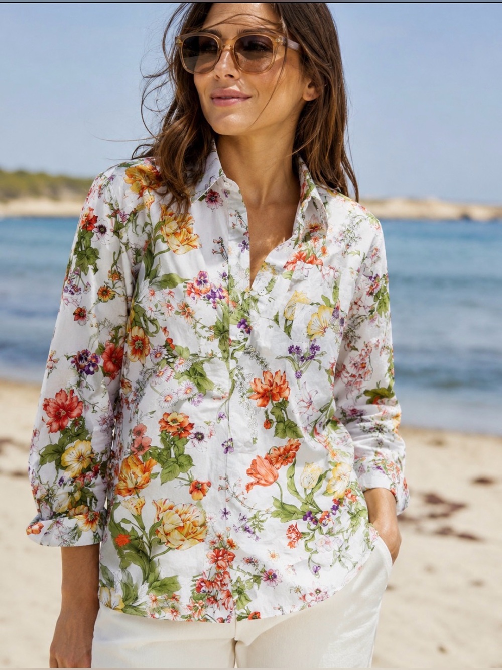 J.Crew Classic Fit Popover shirt in Ratti island botanical print